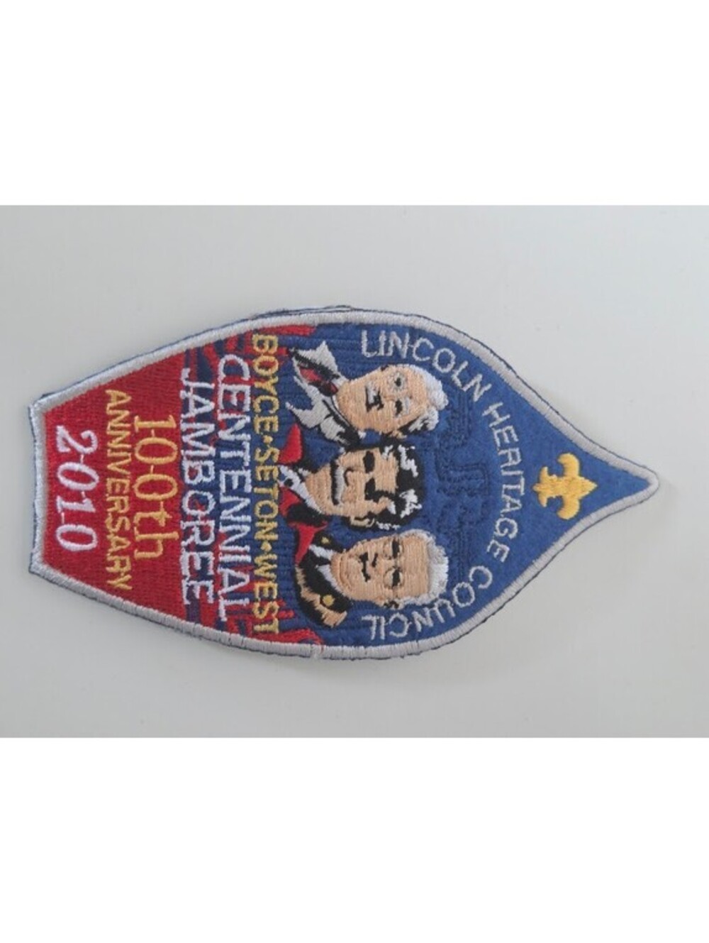 2010 Boy Scouts Centennial Jamboree Patch Lincoln Heritage Council 100th